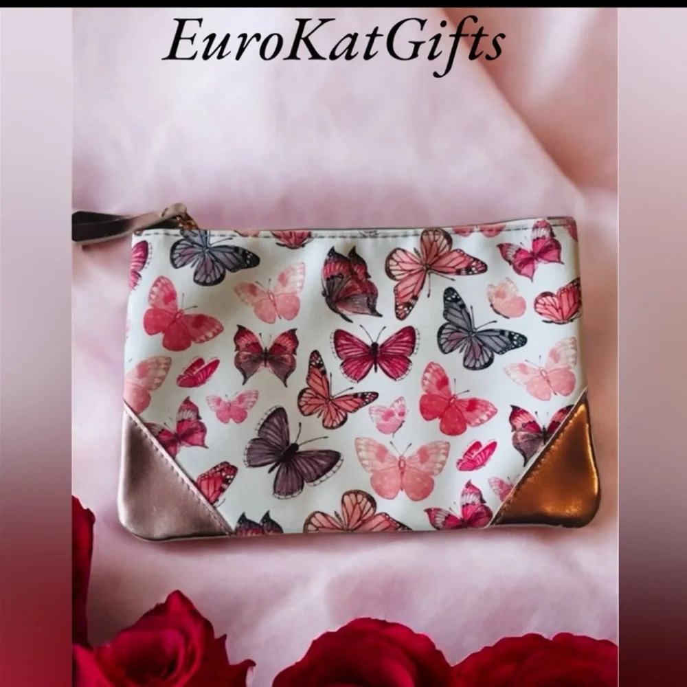 IPSY Butterflies clutch Makeup Cosmetic Bag